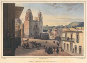 Plaza Mayor de Guanajuato, utsikt over hovedtorget i Guanajuato, Guanajuato